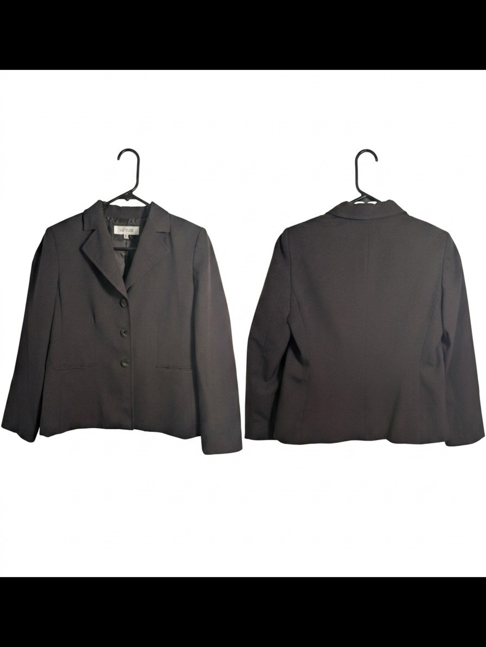 Suit Studio Charcoal Gray 3-Button Corporate Blazer Jacket 8P